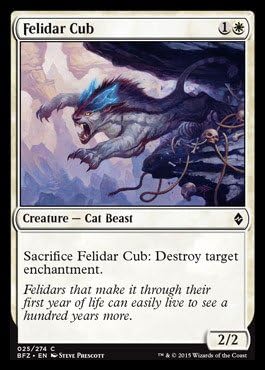Magic The Gathering - Felidar Cub (025/274) - Battle for Zendikar - Foil