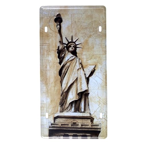 Image of inchStatue of Liberty inch Vintage Retro Metal Signs - License Wall Plate, Car Tag - Ideal for Cafe, Restaurant, Shop, Home, Hotel, Club, Office, Living Area - Design Plaque