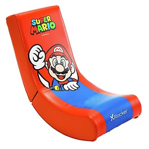 X-Rocker Mario Silla para Juegos, Cuero sintético, Red, Infantil