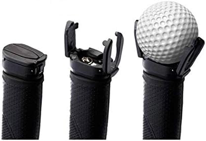 Cettkowns 6-Pack Golf Ball Pick Up Tool Saver Putter Grip Retriever Mini Foldable Plastic Claw Grabber Sucker Golf Accessories, Black
