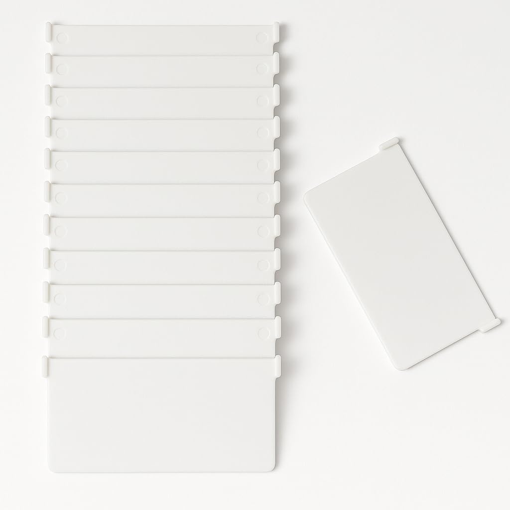 Chainless Vertical Blind Bottom Weights – UV-Coated Plastic Slat Weights, Pet Friendly Replacement Slat Weight for Home Office (100, 89mm)