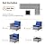 ovios 6 Pieces Patio Furniture Set Outdoor Sectional Sofa Couch with Comfy Cushions and Deep Seat, Modern Modular Wicker Rattan Conversation Set, Navy Blue
