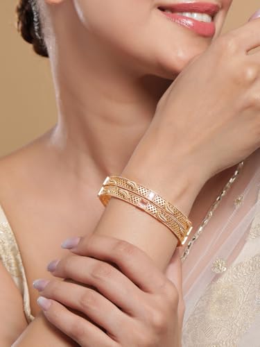 Image of Rubans Bangles Set of 2 Traditional Festive Jewellery Gift for Women & Girls