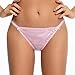 Farlenoyar Women Sexy Summer Soft Smooth String Bikini Briefs Beach Swimming Underwear (L(Tag XL), Pink)