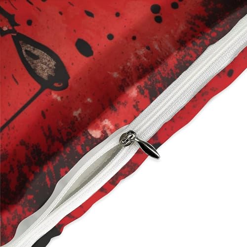 Sets linge de lit imprimé skulls IOFEER avec fermeture éclair pratique pour lit King - 5