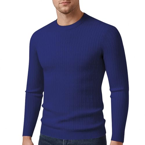 Cambkatl Men's Crewneck Pullover Sweaters Slim Fit Stretch 2025 Fall Winter Long Sleeve Knitted Casual Sweater Tops3