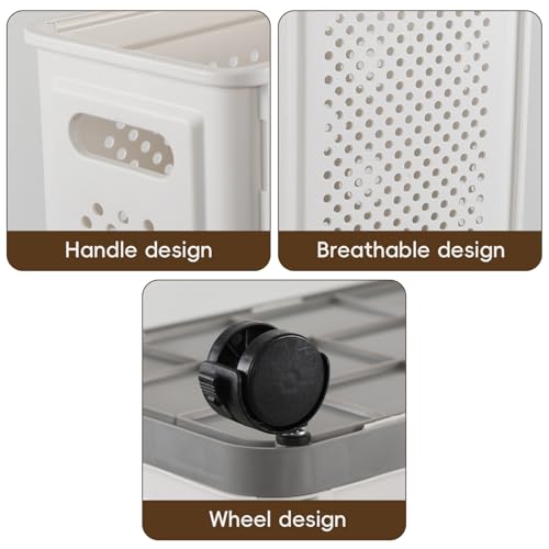 35-L-Slim-Plastic-Laundry-Baskets-with-Wheels-White-Rolling-Laundry-Hamper-4-Pack 35 L Slim Plastic Laundry Baskets with Wheels White Rolling Laundry Hamper 4 Pack