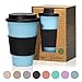 Produktbild bambuswald© 450ml ökologischer Kaffeebecher to Go mit Silikondeckel | wiederverwendbarer & umweltfreundlicher Coffee-to-Go Becher für Tee & Kaffee aus Bambus - nachhaltiger Mehrwegbecher