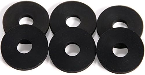Stay Put Strap Locks - Premium Silicone Rubber Guitar Strap Blocks (6, Black)