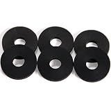 Stay Put Strap Locks - Premium Silicone Rubber Guitar Strap Blocks (6, Black)