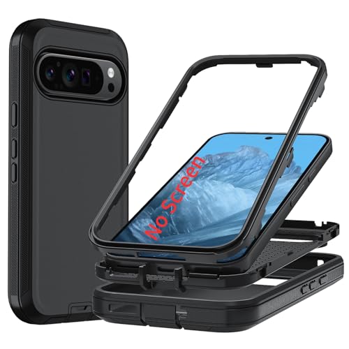 Ylzhe for Pixel 10 Pro Case,3 in 1 Design Durable Heavy Duty Protection,Black - image 1