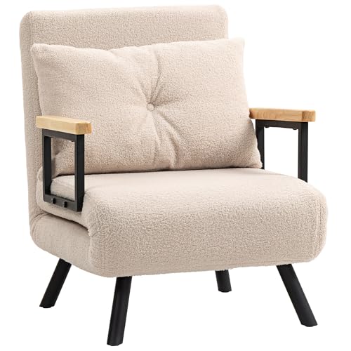 HOMCOM Sofá Cama de 1 Plaza Sofá Cama