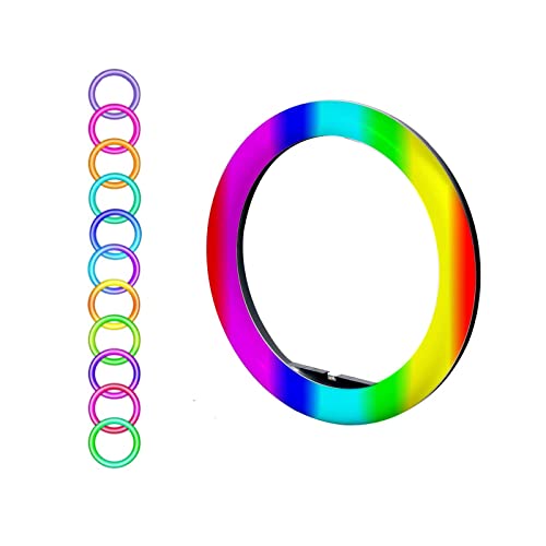 ZANOGI 360 Photo Booth Accessories,13'' Ring Light with Phone Holder, LED Round Lights for Live Stream/Makeup/Video/Fill Light, Compatible with All Phones
