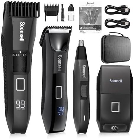 Soonsell Manscape Beard Trimmer for Men,IPX7 — main product photo from Amazon listing (ASIN B0FLX94LYR)