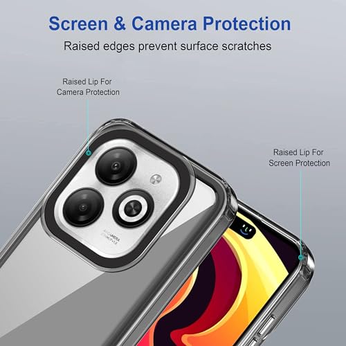 Image of amazon basics Back Case Cover for Infinix Smart 8 HD (TPU + PC Black)