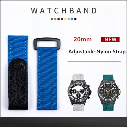 Bracelet montre 20mm SCRUBY cuir nylon anti-transpiration - 2