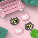 PlayVital Joystick Caps for Nintendo Switch/OLED, Thumbstick Caps for Switch Lite, Analog Cover for Joycon Thumb Grip - Moonlight Cat