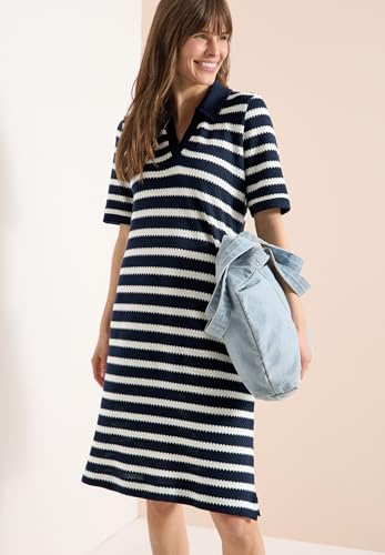 Cecil Damen Knielanges Kleid in Ajourstrick