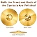 Foraineam 10-Inch Splash Cymbal Classic Drums Cymbals Percussion Instrument Golden Practice Drum Cymbal for Drum Set