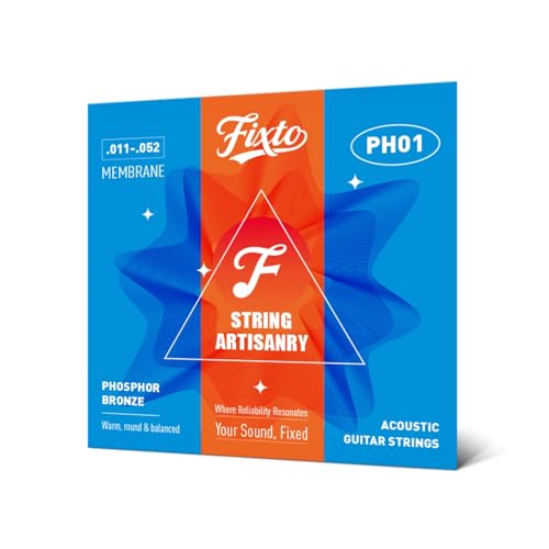 guitar strings, Acoustic guitar strings with phosphor bronze coating, Excellent sound quality and anti-wear, 6-string set, 11-52 Custom Light - Les Beatles, Paul McCartney, John Lennon, RIngo Starr, George Harrison guitar strings, Acoustic guitar strings with phosphor bronze coating, Excellent sound quality and anti-wear, 6-string set, 11-52 Custom Light