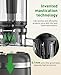 GlowWise Cold Press Juicer Machines for Whole Vegetables & Fruits, Slow Masticating Juicer Maker with Wide Feed Chute, High Juice Yield, Easy to Clean, Gray