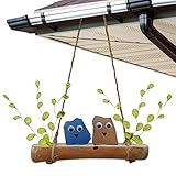 Genérico Decoración con Vidrio Marino para el Hogar | Colgante Decorativo Artesanal,Figurilla de Ave Perchada en Vidrio de Mar | para, Dormitorio, Cocina, Jardín, Patio, Porche, Traspatio