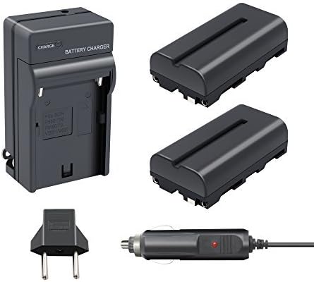 TURPOW NP-F970/NP-F550 Battery and Charger Set, Compatible with Sony NP F570 F750 F330 F530 F960 F100 CD-SC55, TR516, TR716, TR818, TR910,TR917 Camera CN-160 CN-216 LED Video Light (2-Pack 2900mAh)