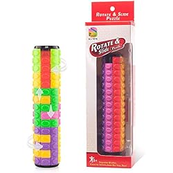 R.Y.TOYS Rotate and Slide Puzzle-Design Patent,Fidget Toys(Restore/Create)-8 Colors,15 Layers-Detach Piece for Quick Play,Brain Teaser,Sensory Toys,Stocking Stuffers,Easter Basket Stuffer Essentials