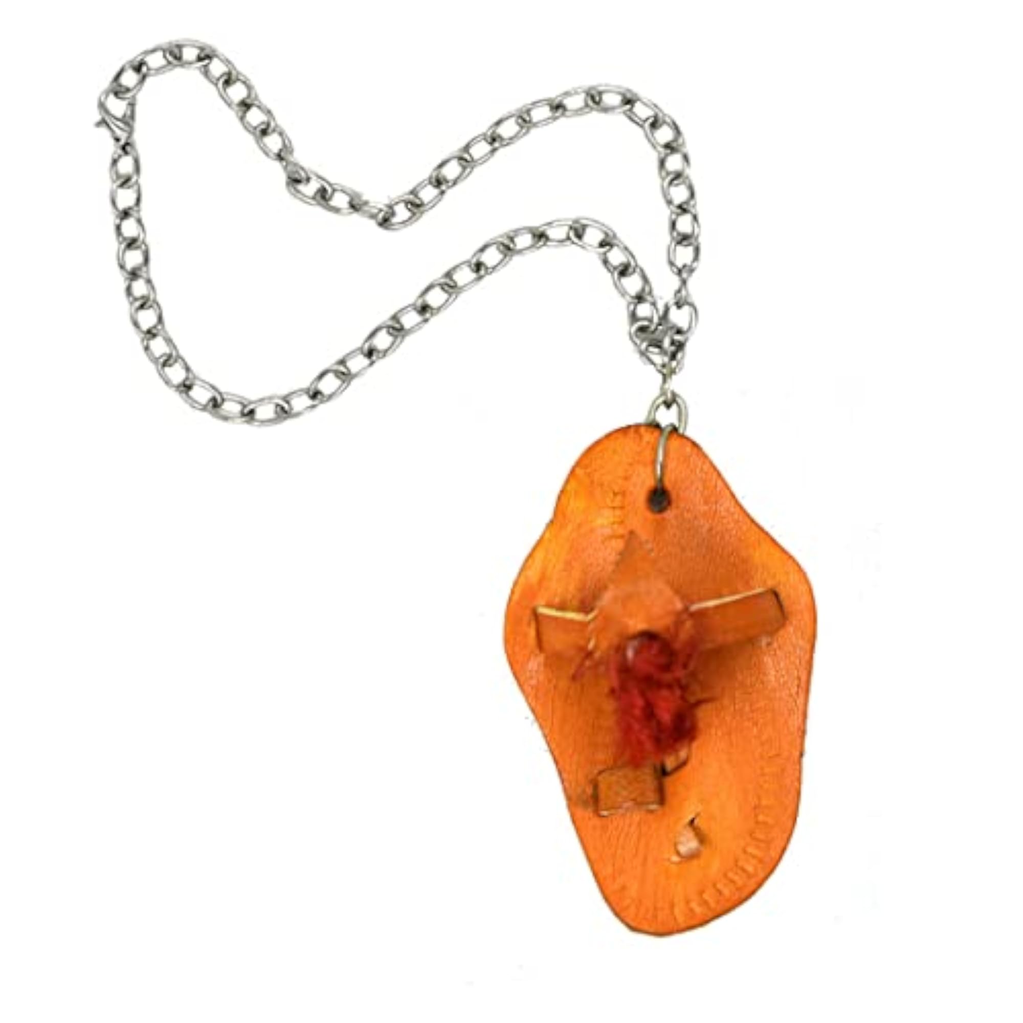 Kolhapuri Chappal Decorative Leather Mirror Hanging