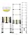Telescoping Ladder,10.5FT Aluminum Extension Ladder with 2 Replacement of Non-Slip Rubber Cover, 330 lb. Load Capacity, Telescopic Ladder Portable Multi-Purpose for Indoor Outdoor Work