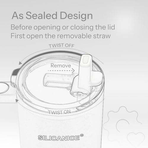 Easy Clean Pro Tumbler - 40 oz Water Bottle with Handle & Quick-Disassemble Flip Straw, Leak Resitance,Double Wall Insulated Stainless Steel, Dishwasher Safe, BPA-Free,Gifts for Women & Men image 8