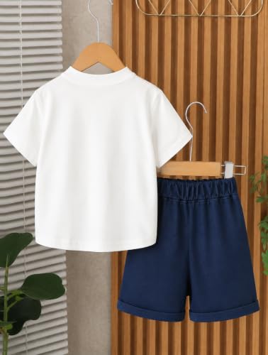 Image of Googo Gaaga Boy's Cotton Short Sleeve Printed Tshirt and Half Pant Set
