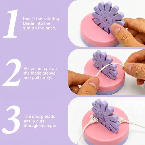 Image of Sizobi Purple Magnetic Pin Holder with Thread Cutter, Blade Saver | Double-Sided Magnetic, 12 Cutting Point, Concealed Blade, Vertical Placement, Multi-functional Storage, Flower-shaped Design