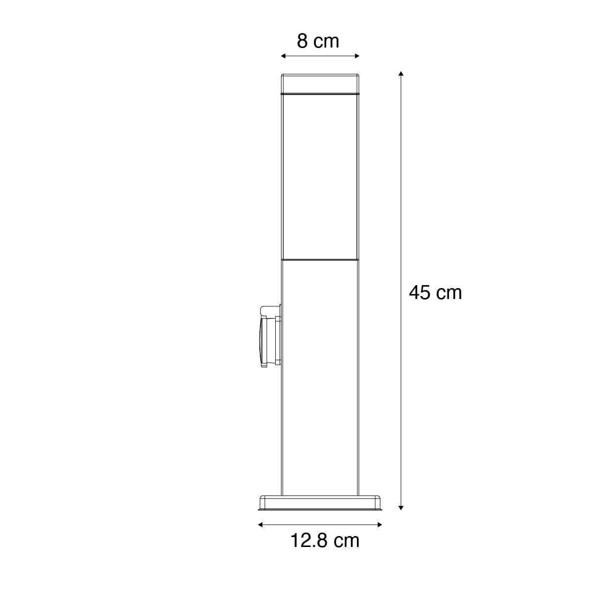 Qazqa malios - Lampada da esterno con spina Moderno - 1 luce - L 12.8 cm - Nero - Design - Illuminazione esterna