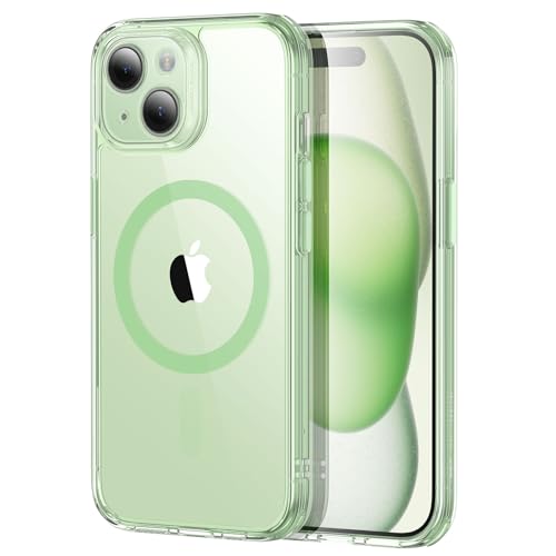 ESR for iPhone 15 Case, Translucent Matte Case, Compatible with MagSafe, Military-Grade Protection, Classic Series,Clear Green