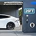 Level 1&2 EV Charger 16 Amp 110-240V 25ft Cable, Portable Electric Car Charger with NEMA 6-20 Plug NEMA 5-15 Adapter Adjustable Current Home Electric Vehicle Charging Stations for SAE J1772 EVs