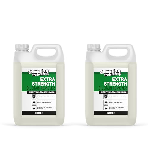 Chemical Trade Store – Oil Stain Remover 2 x 5L – Lifts Tough Oil & Grease from Driveways, Patios, & Garages – Heavy Duty Degreaser