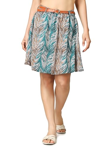 Image of Trending Stylish Flared Comfortable Solid Long Denim Skirt for Women & Girls