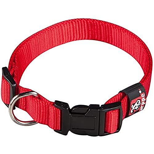 Arppe 2240011001 - Collar Nylon Basic, Rojo, XS, 1 unidad