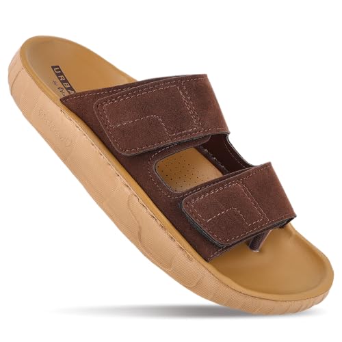 Image of WALKAROO Urbanoz Men's Footwear|Dual Adjustable Strap Upper&Flexible sole|Dailywear Sandal|WGP53410