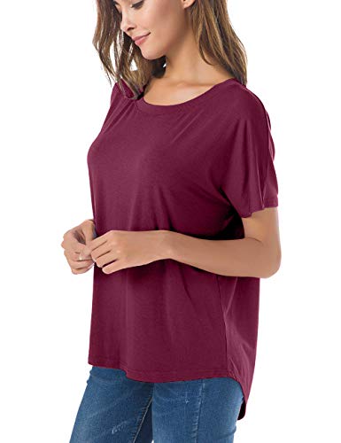 Image of Herou Women's Loose Fit T-Shirts Short Sleeve Crew Neck Casual Tee Tops