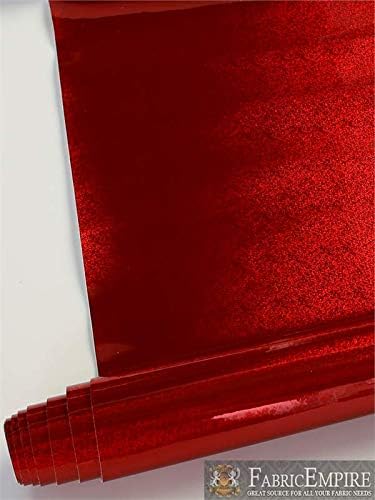 Miniatura 2 de Fabric Empire Tela brillante con holograma de vinilo rojo brillante de 54 pulgadas de ancho vendido por The Yard