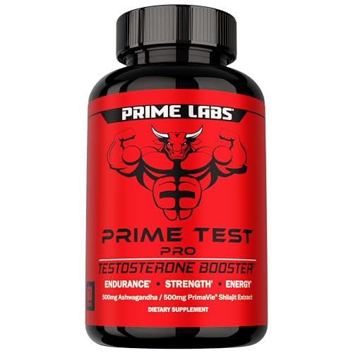 Prime Labs Prime Test Pro - Testosterone Supplement for Men - Test, Vitality, & Energy Booster -...