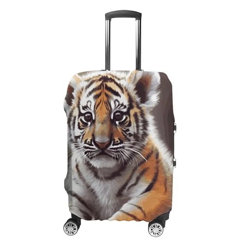 Cute Tiger Printed Luggage Cover Protector, Fits 18-32 Inch Luggage