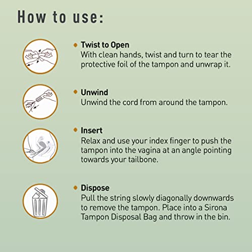 Sirona Period Made Easy Tampons - 20 Piece | For Heavy Flow | Biodegradable Tampons | FDA Approved - Image 7