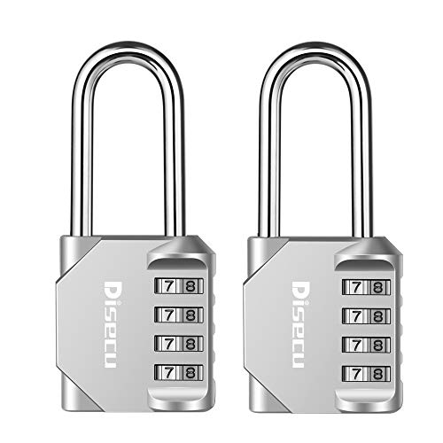 Disecu – Lot De 2 Cadenas à Combinaison à 4 Chiffres, Pour
