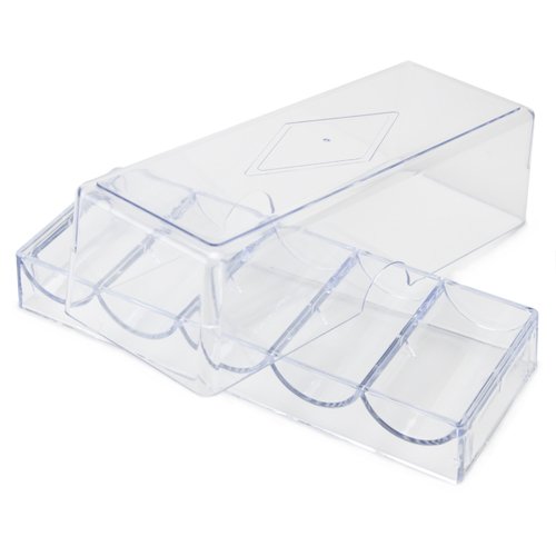 Brybelly Acrylic Poker Chip Rack/Tray With Covers (Set Of 10), Clear #TOP2