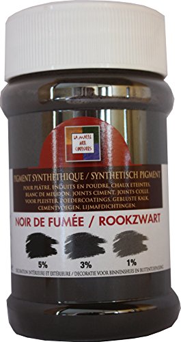 Pro G Déco Noir de Fumée Pigment Universel pour la Coloration des plâtres, enduits, ciments, Chaux éteinte, Blanc de meudon, Joints ciments, Joints colles, peintures, résines Cover