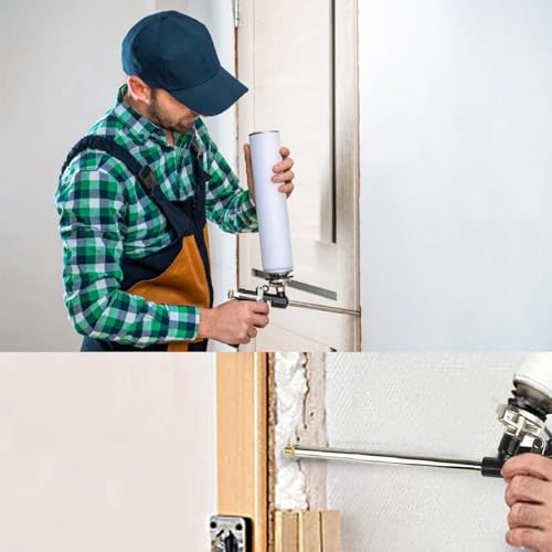 PU Schaumpistole,Robuste Schaumpistole,Bauschaumpistole,PU Expanding Foam Gun,Dosierpistole aus Metall,Schaum PU Bauschaumpistole,Schaumpistole Bauschaum zum Abdichten,Füllen für Heimwerker und Profi