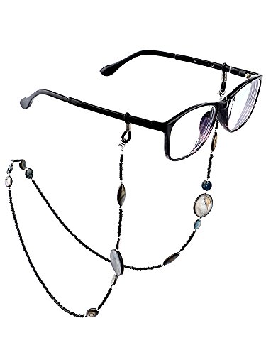 Toodoo 2 Pieces Glasses Chain For Women Beaded Eyeglass Straps Lanyards Sunglasses Holder Chain With 4 Pieces Silicone Loop (Color Set 1) #TOP1